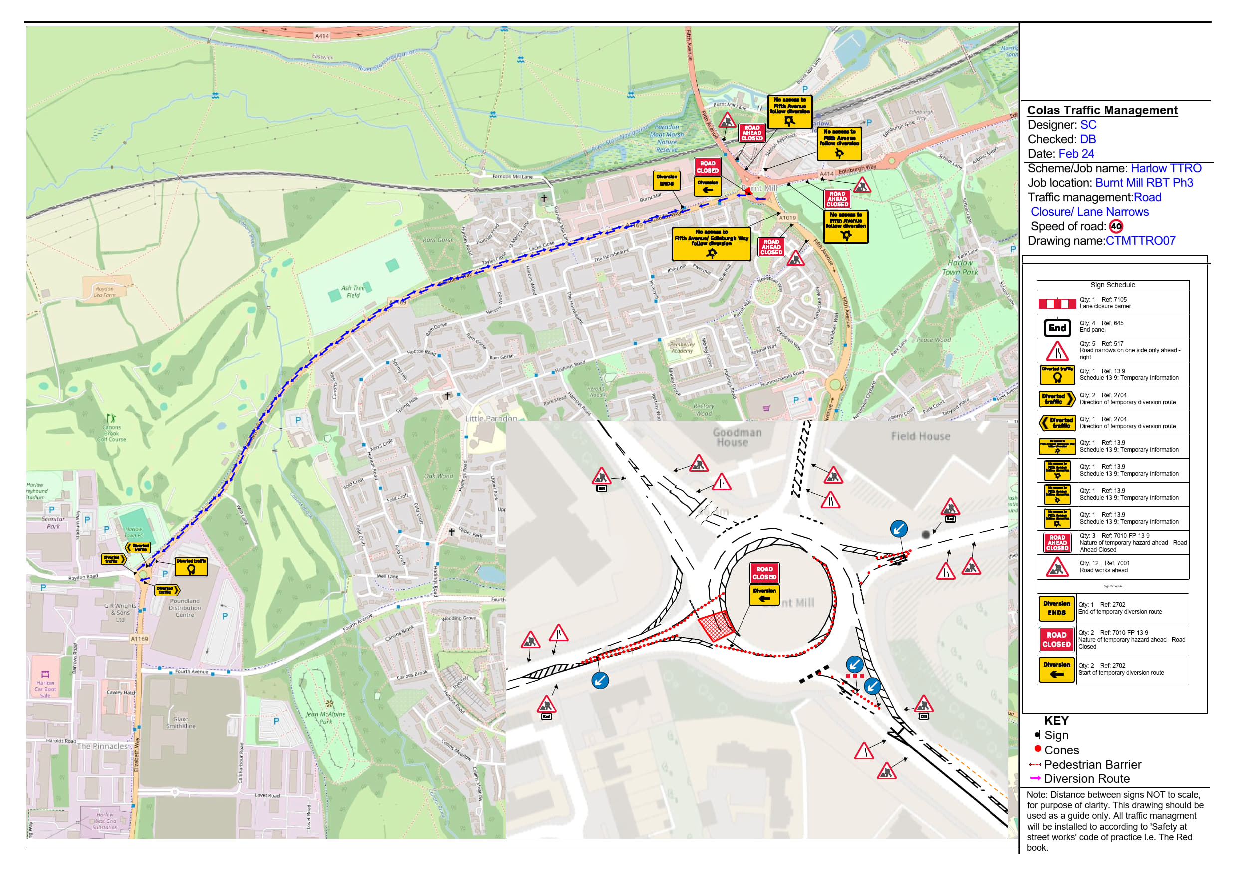 Burnt Mill diversion