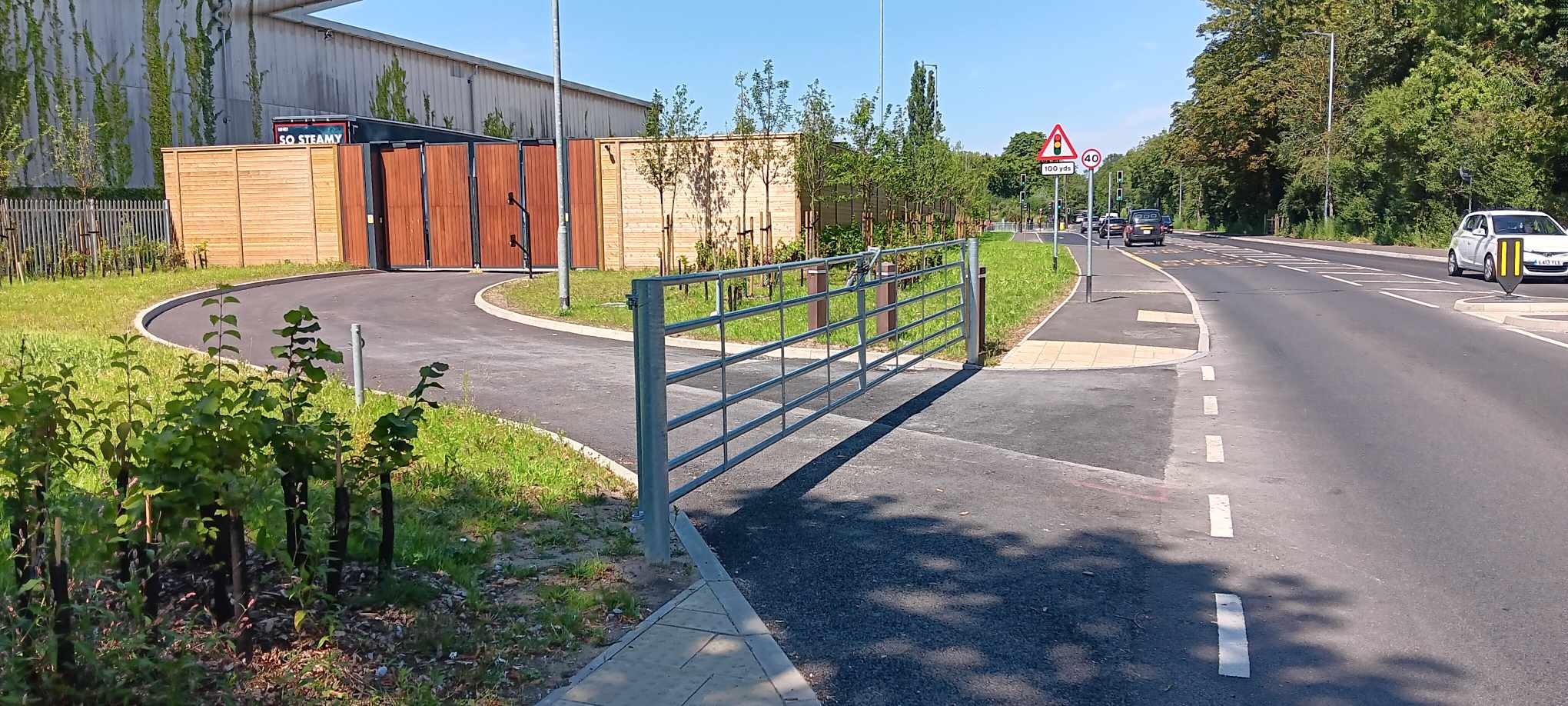 Image showing the new Cambridge Road junction with River Way following its completion.