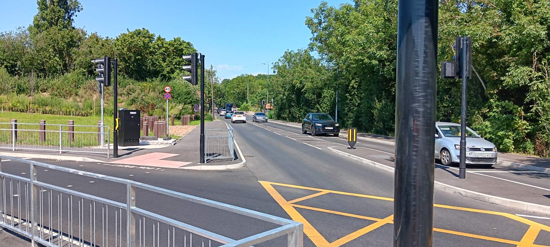 Image showing the new Cambridge Road junction with River Way following its completion.