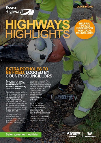 Cover of the September 2020 edition of Highways Highlights - Headline Strategic Improvements will help local routes