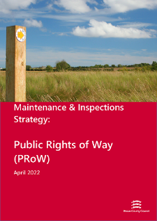Cover of the Maintenance and Inspections Strategy, Public Rights of Way (PRoW) - April 2022