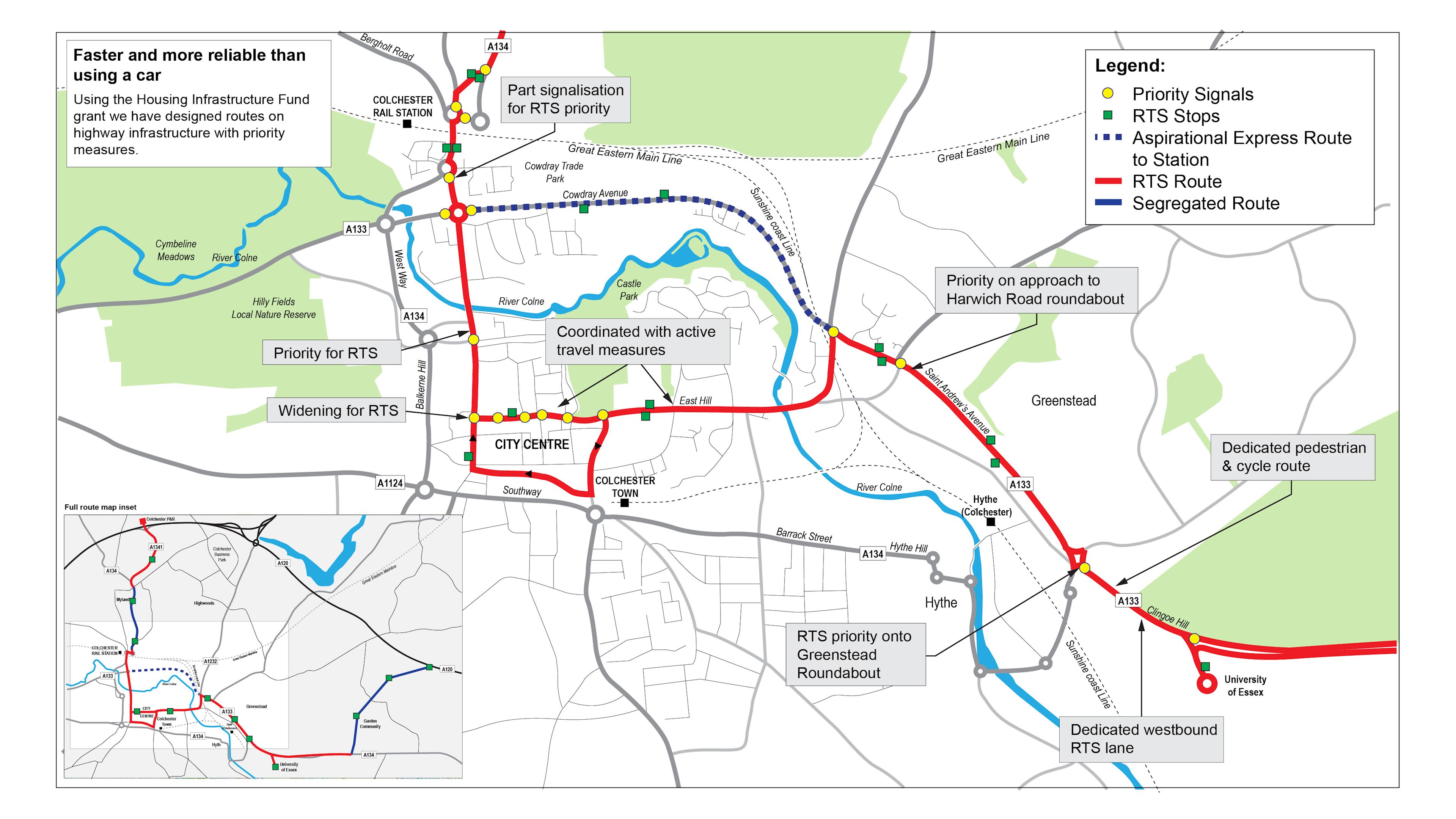 Rapid Transit route map