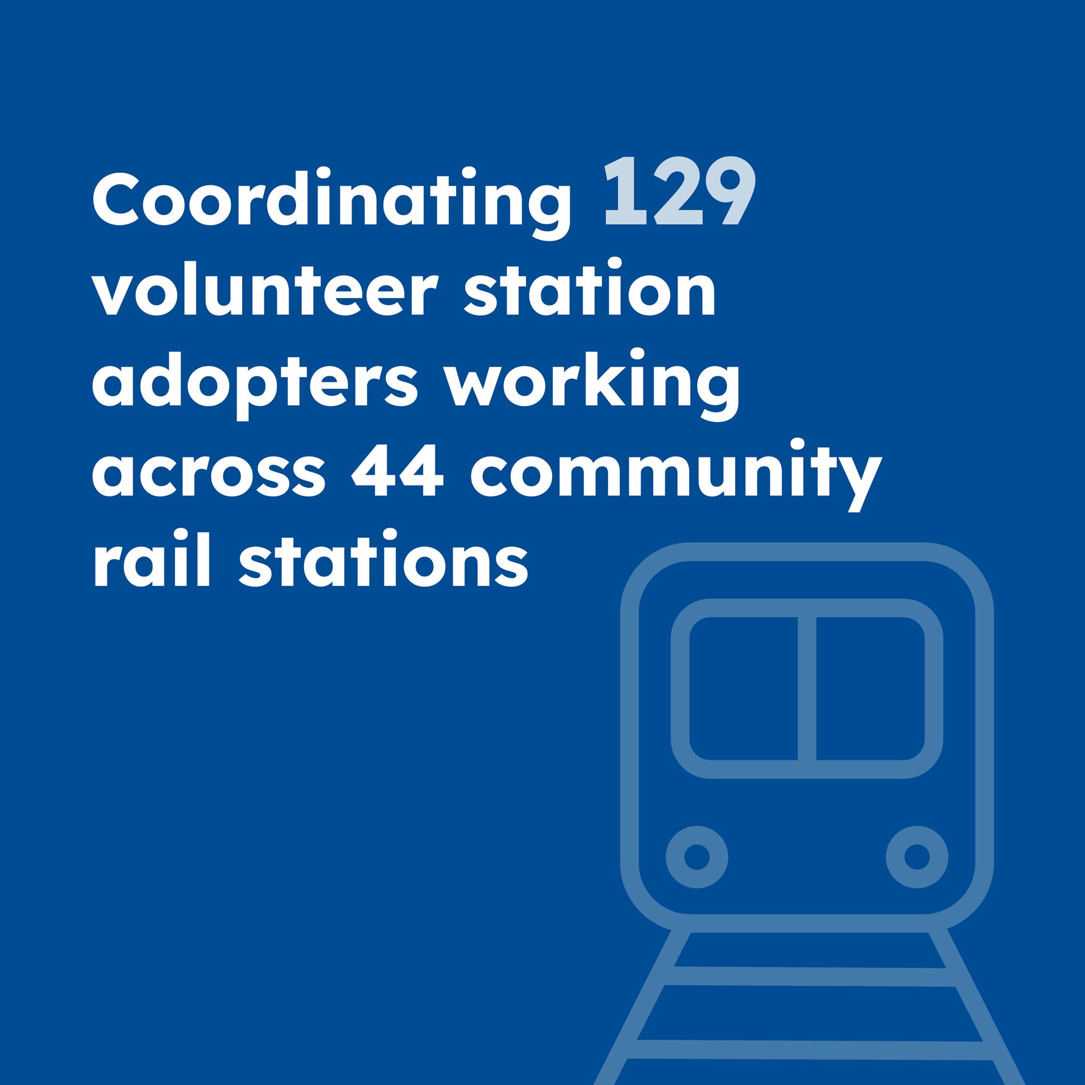 Coordinating 129 volunteer station adopters working across 44 community rail stations