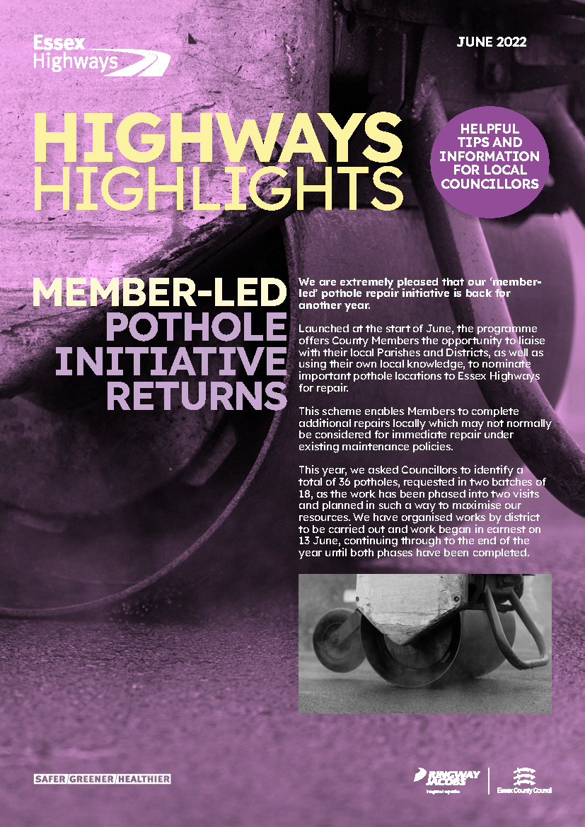 Cover of Highways Highlights - Member-led pothole initiative returns