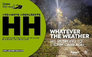 Cover of Highways Highlights November and December 2024 - Whatever the weather - We respond to storm Darragh